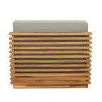 Christopher Knight Home Nolan Ensemble de conversation de patio moderne 3 pièces en bois d'acacia avec fauteuils club surdimensionnés et table d'appoint