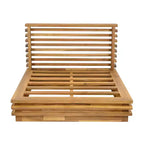 Christopher Knight Home Nolan Ensemble de conversation de patio moderne 3 pièces en bois d'acacia avec fauteuils club surdimensionnés et table d'appoint