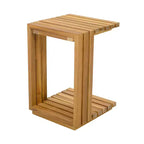 Christopher Knight Home Nolan Ensemble de conversation de patio moderne 3 pièces en bois d'acacia avec fauteuils club surdimensionnés et table d'appoint