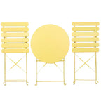 Ensemble de 3 chaises et table de bistrot en métal pour balcon/patio