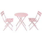 Ensemble de 3 chaises et table de bistrot en métal pour balcon/patio