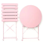 Ensemble de 3 chaises et table de bistrot en métal pour balcon/patio
