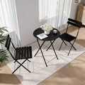Ensemble de 3 chaises et table de bistrot en métal pour balcon/patio