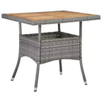 vidaXL Ensemble de Repas de Jardin en Rotin Synthétique Gris Nombreuses Places