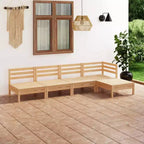 vidaXL Salon de jardin modulaire cinq pièces en pin massif naturel