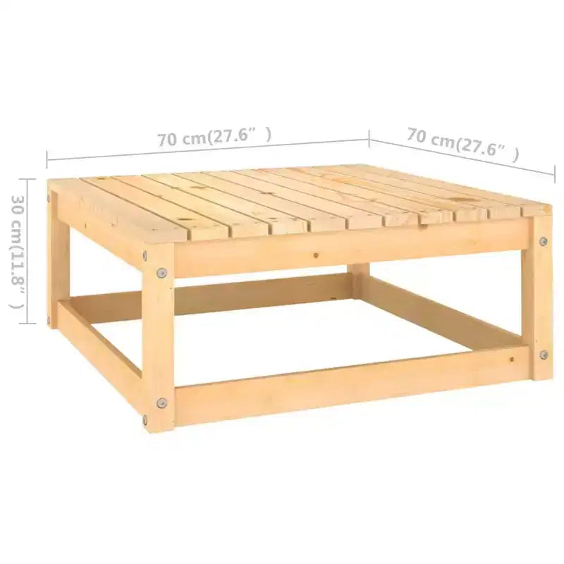 vidaXL Ensemble de jardin en pin massif Pin massif Nombreux sièges