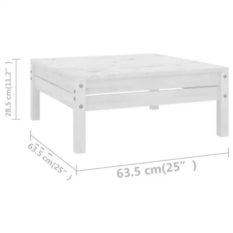 vidaXL Salon de jardin modulaire 7 pièces en pin massif blanc