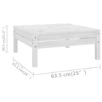 vidaXL Salon de jardin modulaire 7 pièces en pin massif blanc