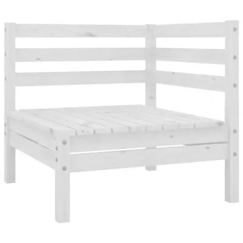 vidaXL Salon de jardin modulaire 7 pièces en pin massif blanc