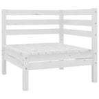 vidaXL Salon de jardin modulaire 7 pièces en pin massif blanc