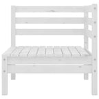 vidaXL Salon de jardin modulaire 7 pièces en pin massif blanc