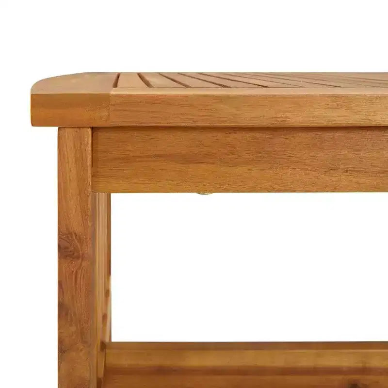 vidaXL Salon de jardin Coussins crème, Bois naturel