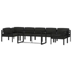 vidaXL Salon de jardin modulaire anthracite en aluminium grande taille