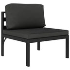 vidaXL Salon de jardin modulaire anthracite en aluminium grande taille
