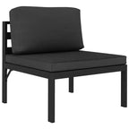 vidaXL Salon de jardin anthracite en aluminium, polyester grand modulaire
