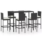 vidaXL Garden Bar Set Table: Cushions: