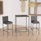 vidaXL Table de Bar de Jardin : Coussins :