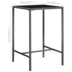 vidaXL Table de Bar de Jardin : Coussins :
