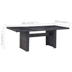 vidaXL Salon de jardin en acier thermolaqué Grande taille Durable