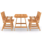 vidaXL Salon de jardin marron riche en bois d'acacia massif Moyen