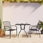 vidaXL Ensemble de jardin 3 pièces en acier empilable