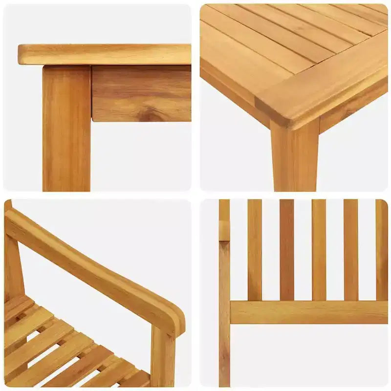 vidaXL Ensemble de salle à manger de jardin 5 pcs Bois d'acacia massif marron