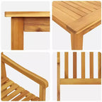 vidaXL Ensemble de salle à manger de jardin 5 pcs Bois d'acacia massif marron