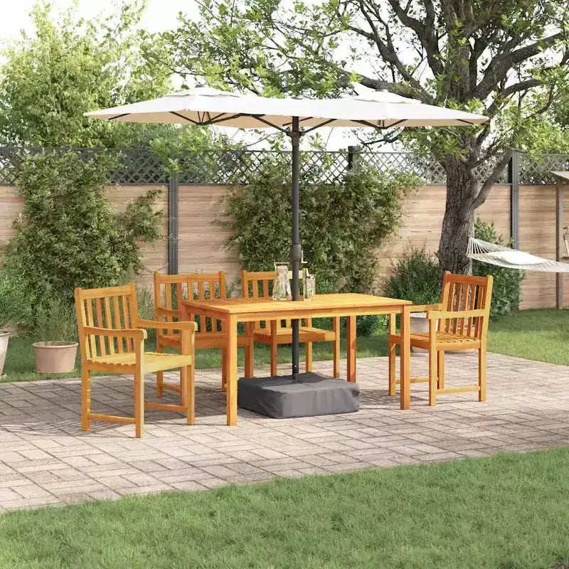 vidaXL Ensemble de salle à manger de jardin 5 pcs Bois d'acacia massif marron