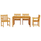 vidaXL Ensemble de salle à manger de jardin 5 pcs Bois d'acacia massif marron
