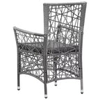 vidaXL Salon de jardin, Rotin PE, Acier, Verre trempé Grand