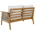 Christopher Knight Home Hanna - Ensemble de canapé sectionnel d'extérieur 4 pièces en bois d'acacia avec corde tressée à la main