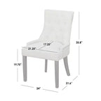 Angelo:Ensemble de salle à manger traditionnel 5 pièces Ariana gris : chaises rembourrées, bois d'hévéa, table à piédestal