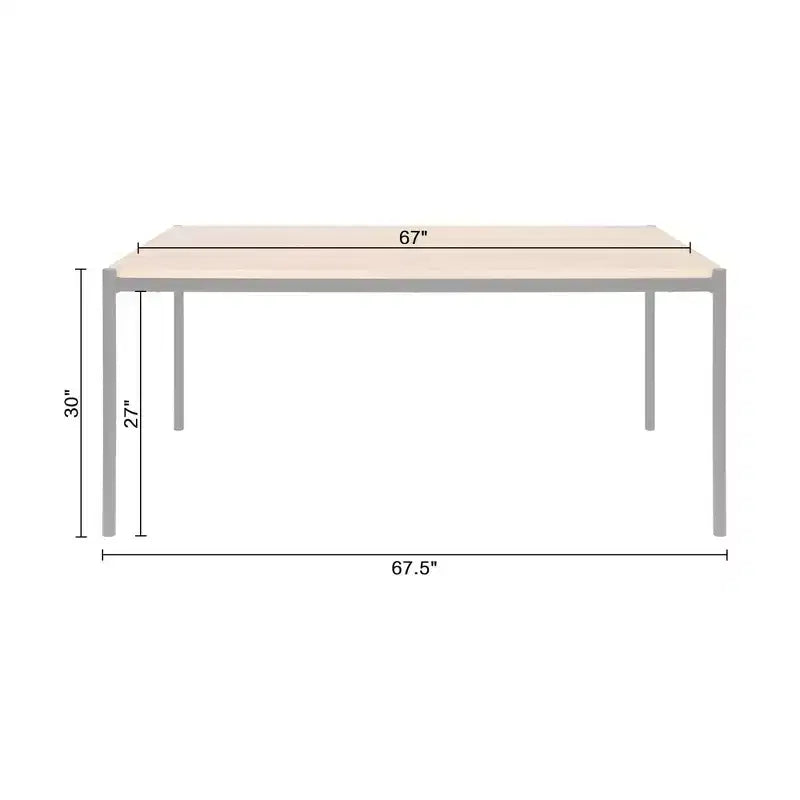 Ensemble de salle à manger rectangulaire Lifestorey Jari Mid-Century Modern 5 pièces chêne/noir