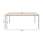 Ensemble de salle à manger rectangulaire Lifestorey Jari Mid-Century Modern 5 pièces chêne/noir