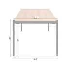 Ensemble de salle à manger rectangulaire Lifestorey Jari Mid-Century Modern 5 pièces chêne/noir