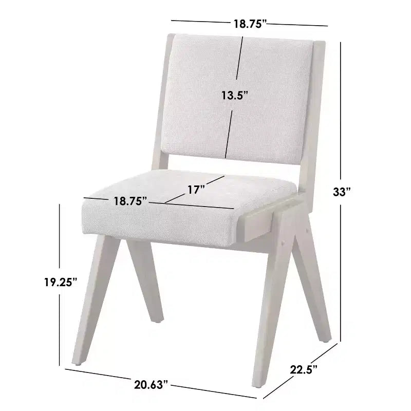 Ensemble de salle à manger Lifestorey 5 pièces Baywood en bois massif chêne clair/beige de style Mid-Century