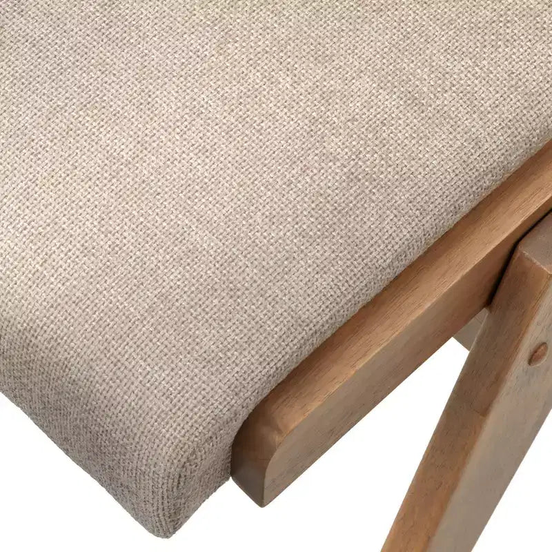 Ensemble de salle à manger Lifestorey 5 pièces Baywood en bois massif chêne clair/beige de style Mid-Century