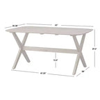 Ensemble de salle à manger Lifestorey 5 pièces Baywood en bois massif chêne clair/beige de style Mid-Century