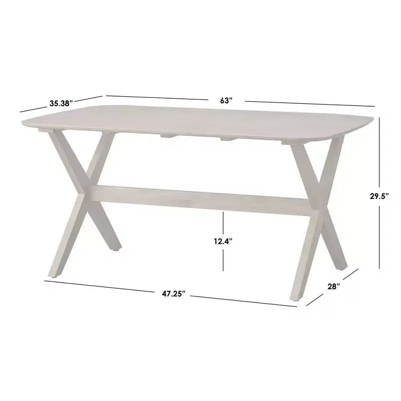 Ensemble de salle à manger Lifestorey 5 pièces Baywood en bois massif chêne clair/beige de style Mid-Century