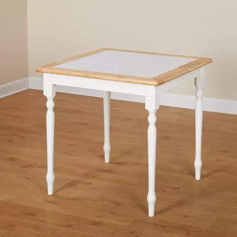 Ensemble de salle à manger 3 pièces Buylateral Chester avec plateau en carrelage blanc/naturel