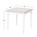 Ensemble de salle à manger 3 pièces Buylateral Chester avec plateau en carrelage blanc/naturel