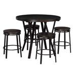 Powell 5pc Galway Round Dining Set Charcoal