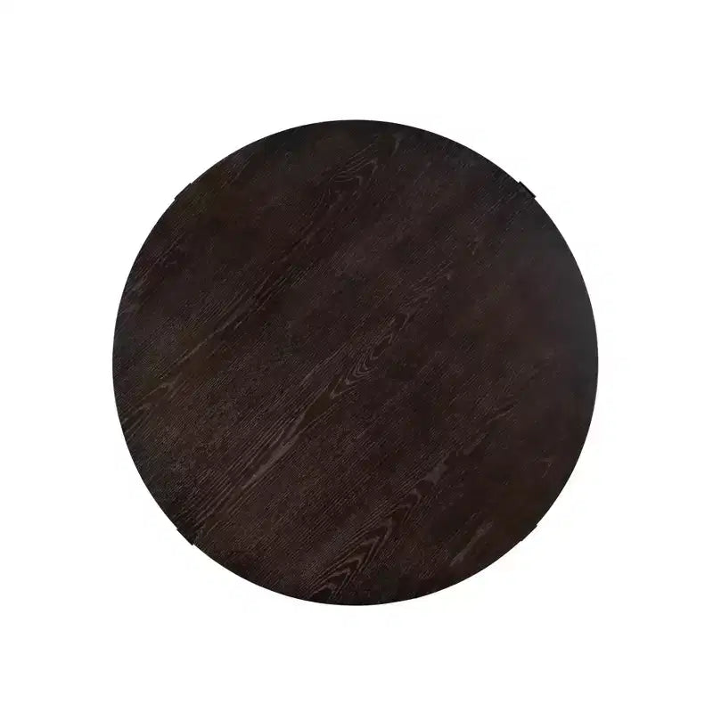 Powell Ensemble de salle à manger rond 5 pièces Galway Charbon de bois