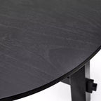 Ensemble de salle à manger extensible 5 pièces Lifestorey Edmonton Farmhouse avec chaises en bois massif noir mat