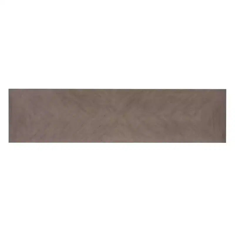 Ensemble de salle à manger console roulante en bois massif Powell Adams avec 3 tabourets rembourrés en tissu beige - Blanc : table rectangulaire, gigogne, non extensible