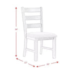 Ensemble de salle à manger 6 pièces marron Kona - Picket House Furnishings : Chaises rembourrées, Banc en bois, Table rectangulaire