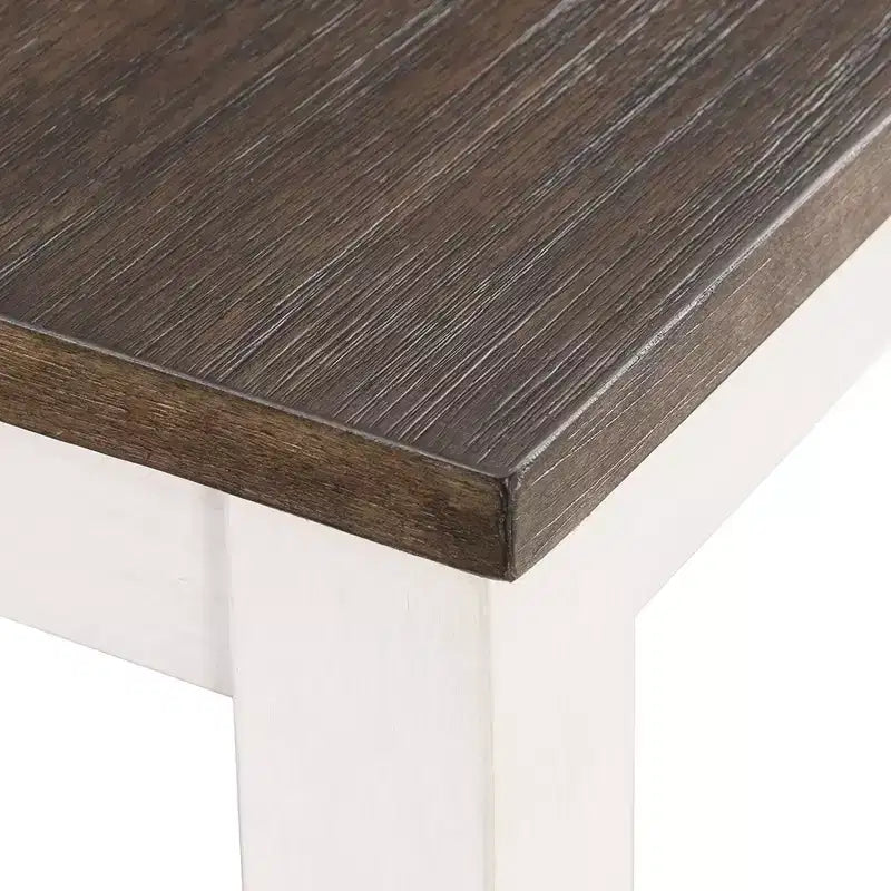 Ensemble de salle à manger 6 pièces marron Kona - Picket House Furnishings : Chaises rembourrées, Banc en bois, Table rectangulaire