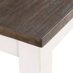 Ensemble de salle à manger 6 pièces marron Kona - Picket House Furnishings : Chaises rembourrées, Banc en bois, Table rectangulaire