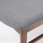 Ensemble de salle à manger rectangulaire 5 pièces Lucious gris foncé/noyer – Christopher Knight Home : style scandinave, 4 chaises rembourrées