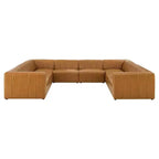 Modway 8pc Bartlett Vegan Leather Sectional Sofa Set Tan: Modern U-Shaped, No Assembly Required